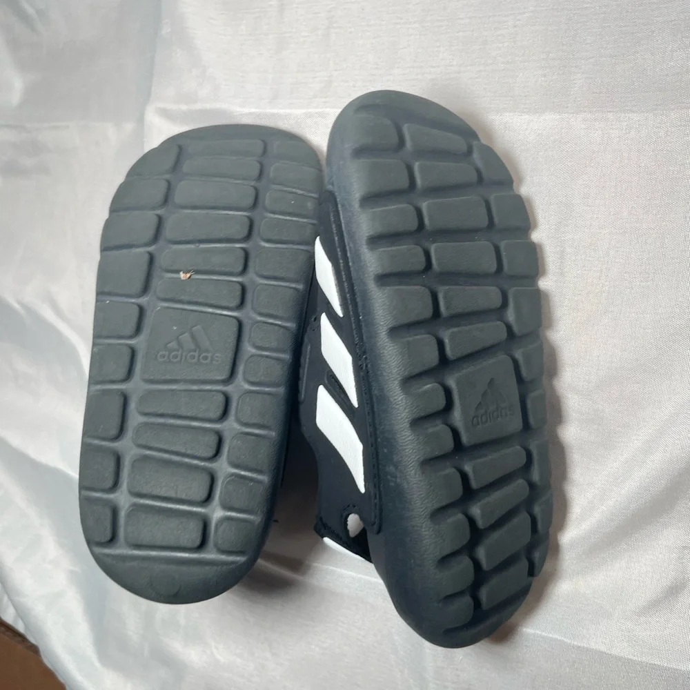 Adidas Black Water Shoes with Three Stripes